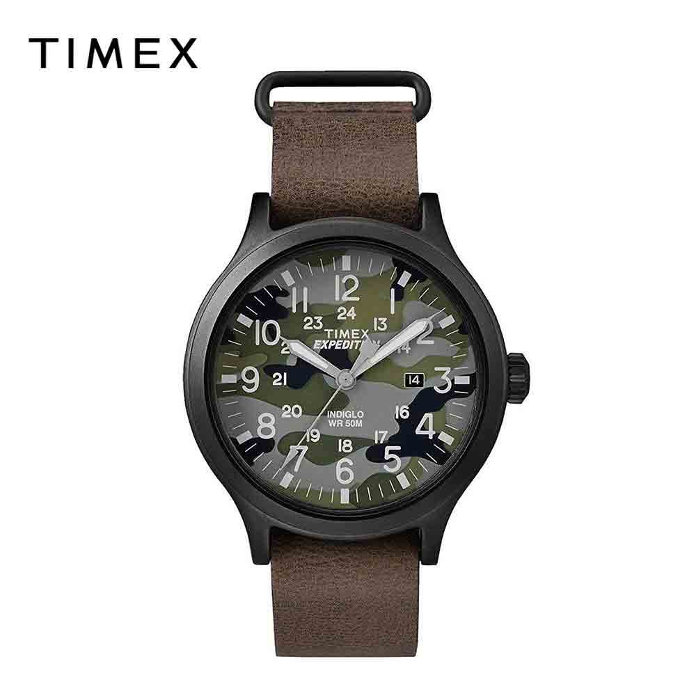 タイメックス 腕時計（メンズ） TIMEX タイメックス メンズ 腕時計 Expedition Scout 43｜ブラウン / グリーンカモ TW4B06600 海外モデル｜当店1年保証