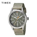 TIMEX タイメックス メンズ 腕時計 Expedition Scout 40 グリーン グレーレザー TW4B14000 海外モデル 当店1年保証