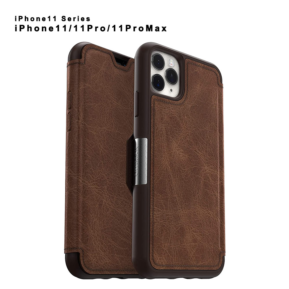即納OtterBoxオッターボックス手帳型iPhone12/12Pro/12ProMax/12mini/11/11Pro/11ProMaxフリップケースカバーStradaエスプレッソ日本未発売