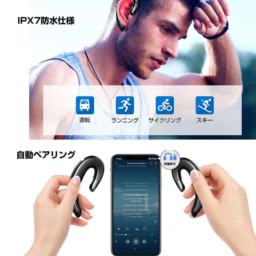 代引不可 即納 Iphone Android 対応 スポーツイヤホン ワイヤレス イヤホン Bluetooth 5 1 耳掛け式 両耳 ハンズフリー通話 Ipx7防水 左右分離型 日本未発売 Stanchem Inc Com