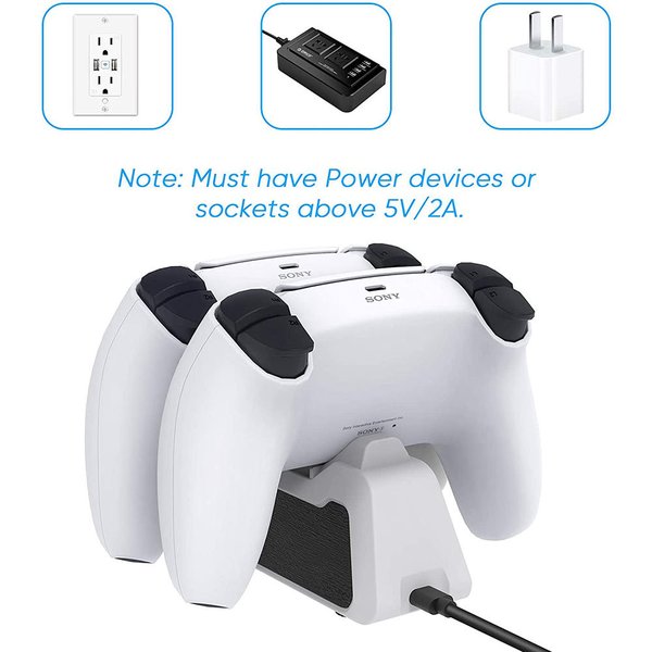 即納 PlayStation5 PS5 プレステ プレイステーション DualSense コントローラー 急速充電 充電器 充電スタンドドック 2台同時充電 日本未発売