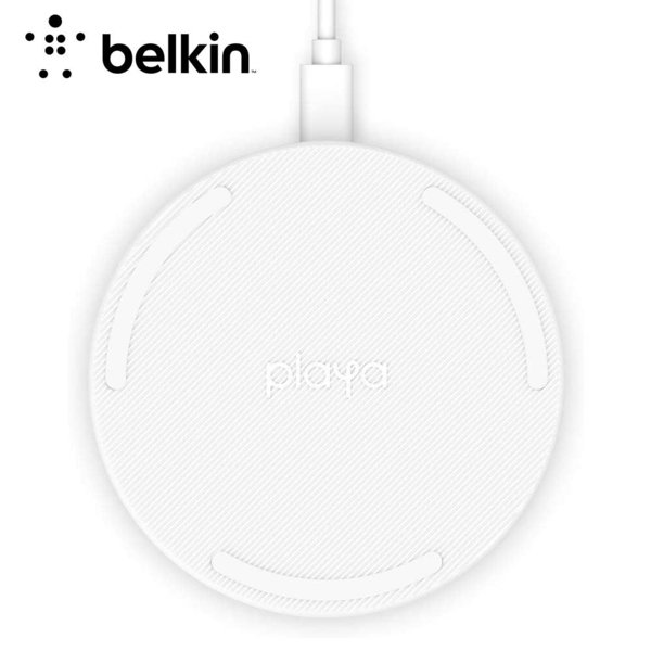 即納 Belkin ベルキン iPhone/Android Qi ワイヤレス充電器 ワイヤレスチャージャー 10W/7.5W/5W 急速充電 Playa ホワイト Qi認証