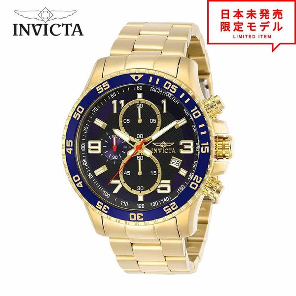 Invicta インヴィクタ メンズ 腕時計 リストウォッチ 14878 ゴールド/ブラック/ブルー 海外限定 時計 日本未発売 当店1年保証 最安値挑戦中！