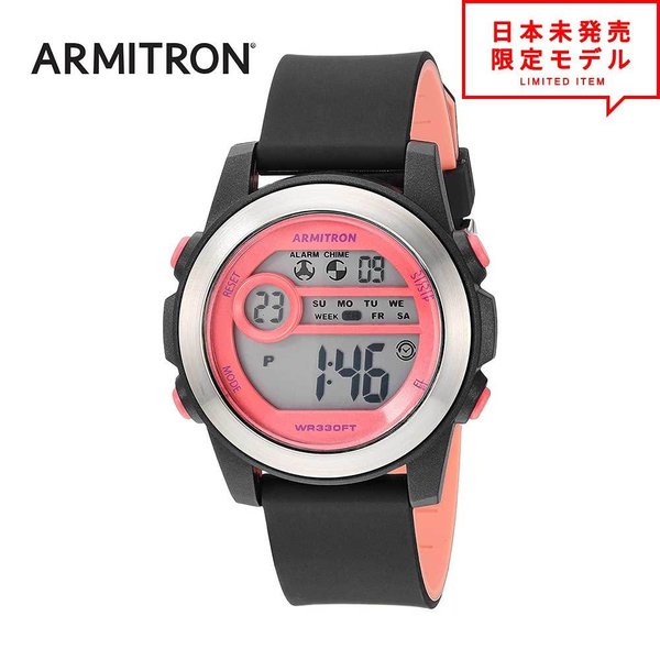 最安値挑戦中！ ARMITRON アーミトロン レディース 腕時計 リストウォッチ 45/7104PBK ブラック/ピンク 海外限定 時計 日本未発売 当店1年保証(2)