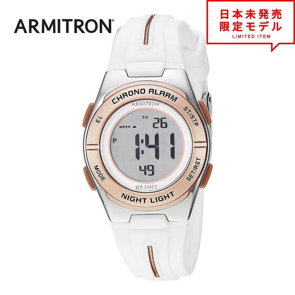 最安値挑戦中！ ARMITRON アーミトロン レディース 腕時計 リストウォッチ 45/7096WRG ホワイト/ローズゴールド 海外限定 時計 日本未発売 当店1年保証