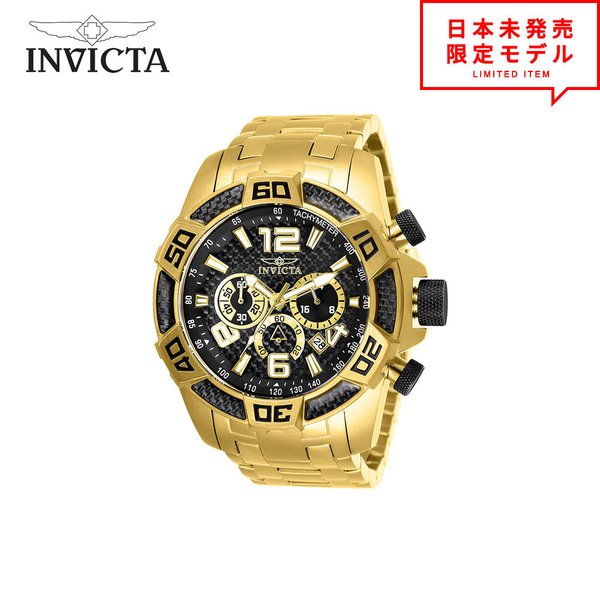 Invicta / インヴィクタ 1837年にスイスで誕生したインヴィクタは現在アメリカを拠点としている腕時計ブランドです。 インパクトのあるビッグフェイス、遊び心を感じさせる独特のデザインはスイスとアメリカのスタイルをうまくミックスさせたものとなっています。 日本未発売の海外限定の腕時計になります！ ●サイズ : メンズ ●品番：25853 ●カラー：ブラック/ゴールド ●ケース幅：50mm ●機構 : クォーツ ●安全にお客様にお届けするため2週間〜3週間ほどお時間を頂戴しております。 ●当店1年保証で安心のお買い物をお楽しみください。 ※海外輸入品の為、付属、ボックスに多少の擦れや凹み、痛みがある場合がございます。 ※海外製品のため日本語取説はありません。 ※製品の一部や付属ボックスは生産時期により変更になる場合があります。 ※ご購入前に必ず当店の「お買い物ガイド」をご確認の上ご注文よろしくお願いいたします。 メンズ レディース 日本未発売 正規品 腕時計 リストウォッチ うで時計 オシャレ 送料無料 おうち時間 セール ポイント消化 誕生日 母の日 父の日 敬老の日 ハロウィン クリスマス プレゼント ギフト