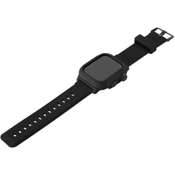 即納 Apple Watch アップルウォッチ SE/6/5/4/3 42/44mm ベルト バンド 保護ケース 一体型 ブラック IP68 防水 ミルスペック MIL米軍規格
