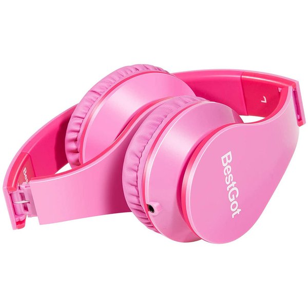 即納 ヘッドフォン ヘッドホン ヘッドセット キッズ 子供用 ピンク 3.5mmアダプタ 有線 折りたたみ式 小型 ソフトイヤーパッド スマホ タブレット