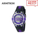 最安値挑戦中! ARMITRON アーミトロン レディース 腕時計 リストウォッチ 45/7030PUR ブラック/パープル 海外限定 時計 日本未発売 当店1...