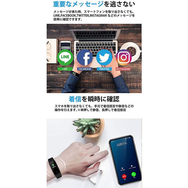 即納 iPhone Android 対応 スマートウォッチ メンズ レディース 腕時計 ネイビー ...