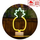 即納 ナイトライト 常夜灯 ベッドサイドランプ パイナップル USB充電 ネオンチューブ 大容量バッテリー内蔵 テーブルライト 間接照明 ポイント消化