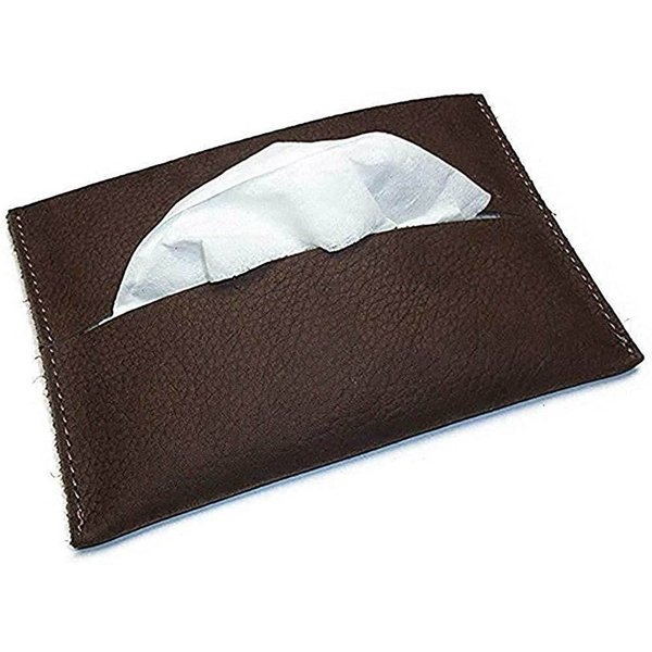 即納 ティッシュカバー ティッシュケース ポケットティッシュケース ブラウン 車内 オシャレ ポイント消化 [3]