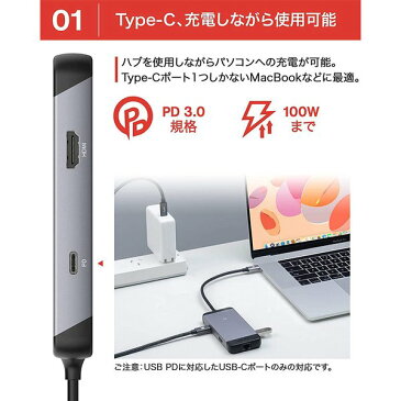 即納 USBハブ ドッキングステーション USB-C 7ポート Win/Mac対応 SD/Micro SD カードリーダー USBポート HDMIポート VGA