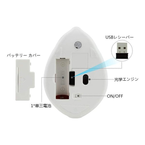 即納 ワイヤレスマウス 無線 マウス USBレシーバー 2.4G ハムスター パープル 小型 軽量 静音設計 省電力 Windows/Mac/surface/Microsoft