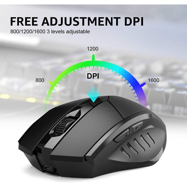 ¨Ǽ �磻��쥹�ޥ��� ̵�� �ޥ��� USB�쥷���С� 2.4G �֥�å� 3�ʳ�DPI���� 6�ܥ��� �Ų��߷� ������ Windows/Mac/surface/Microsoft