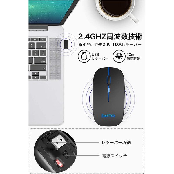 ¨Ǽ �磻��쥹�ޥ��� ̵�� �ޥ��� USB�쥷���С� 7��LED�饤�� �֥�å� Mac/Windows