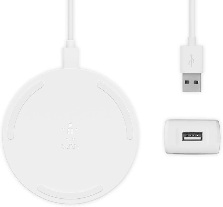即納 Belkin ベルキン iPhone/Android Qi ワイヤレス充電器 ワイヤレスチャージャー 10W/7.5W/5W 急速充電 ACアダプター付き Qi認証