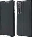 即納 SONY ソニー エクスペリア Xperia 5II SOG02 SO-52A ケース カバー PUレザー 手帳型 フリップケース/ブラック スタンド機能...
