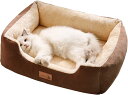即納 ペットベッド ペットソファ 小型 犬猫用 ネコ イヌ ブラウン クッション マット かわいい あたたかい 丸洗い 洗える 保温防寒