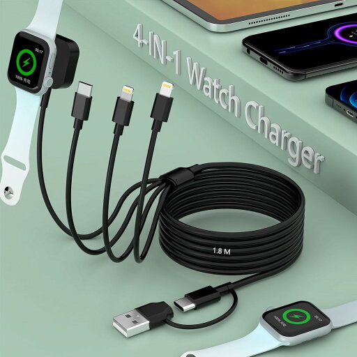 即納 AppleWatch用 Qi ワイヤレス充電器 ワイヤレスチャージャー 4in1 同時充電設計 置くだけ 充電 磁気充電 ブラック 9/8/7/6/5/4/3/2/1/SE/Ultra2/Ultra 即納 AppleWatch用 Qi ワイヤレス充電器 ワイヤレスチャージャー 4in1 同時充電設計 置くだけ 充電 磁気充電 ブラック 9/8/7/6/5/4/3/2/1/SE/Ultra2/Ultra