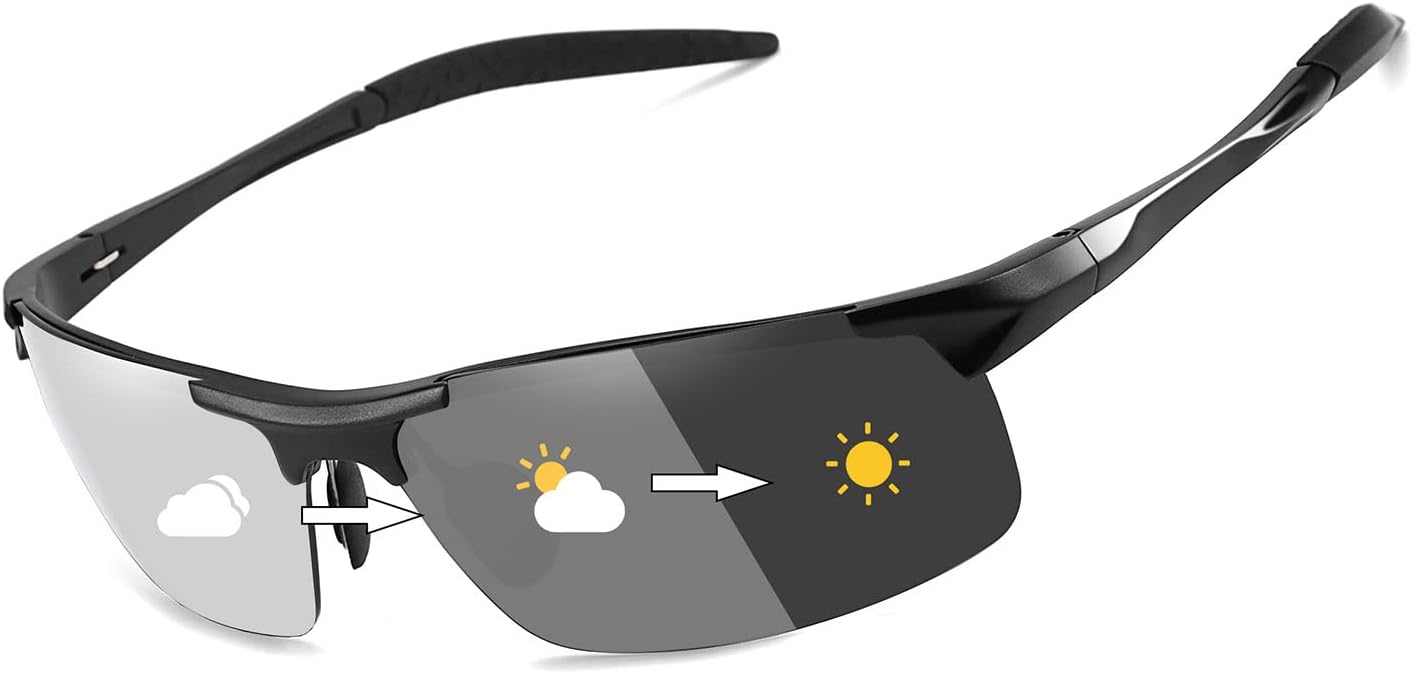 即納 スポーツサングラス 偏光 紫外線カット 昼夜兼用 ブラック メンズ レディース ジョギング ランニング マラソン ロードバイク