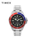 TIMEX タイメックス メンズ 腕時計 クォーツ シティコレクション Harborside Coast 43mm シルバー/ブラック/レッド/ブルー TW2U71900VQ 日本未発売