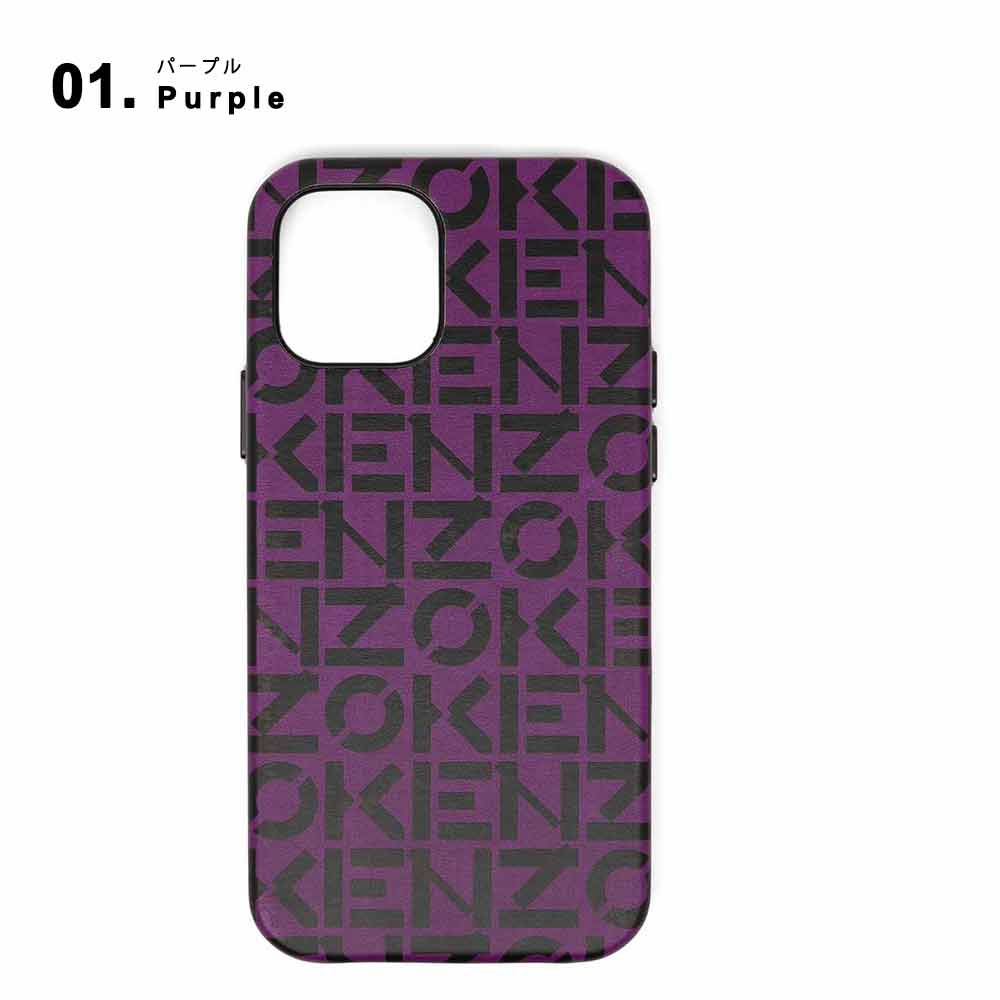 即納 KENZO ケンゾー iPhone 12/12Pro/12ProMax ケース ロゴ バイカラー 全3色 アイフォンケース スマホケース カバー 限定 正規品