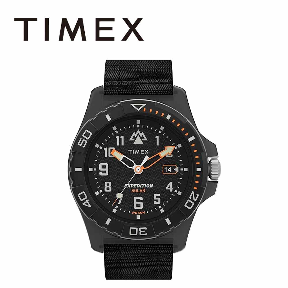 TIMEX タイメックス メンズ 腕時計 Expedition North Freedive Ocean 46mm ブラック TW2V40500 ナイロン アウトドア 海外モデル