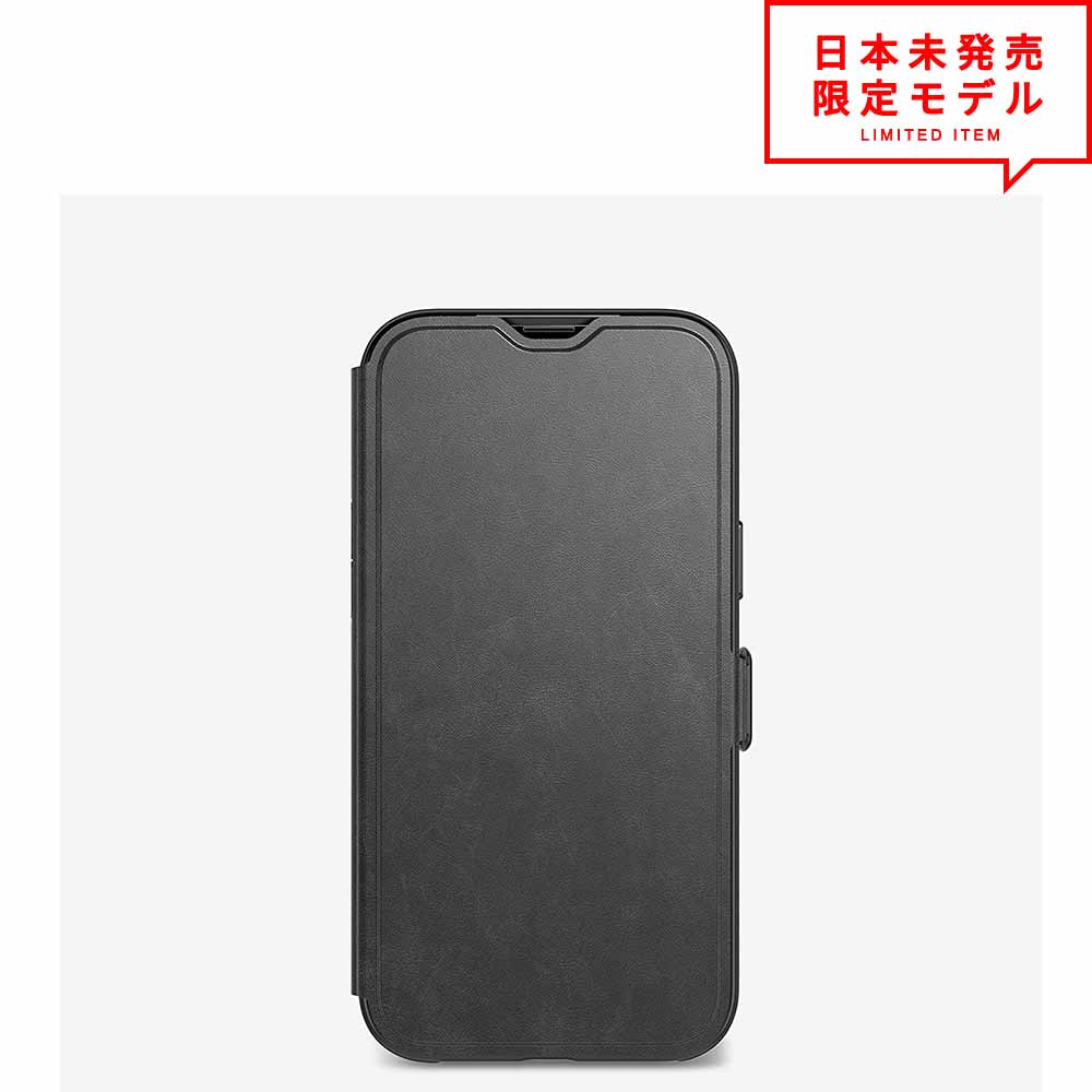 日本未発売 手帳型 フリップケース カード2枚収納 ラギッド ケース iPhone13/13Pro/13ProMax/13mini カバー Tech21 Evo Wallet ブラック 耐衝撃 衝撃吸収 日本未入荷