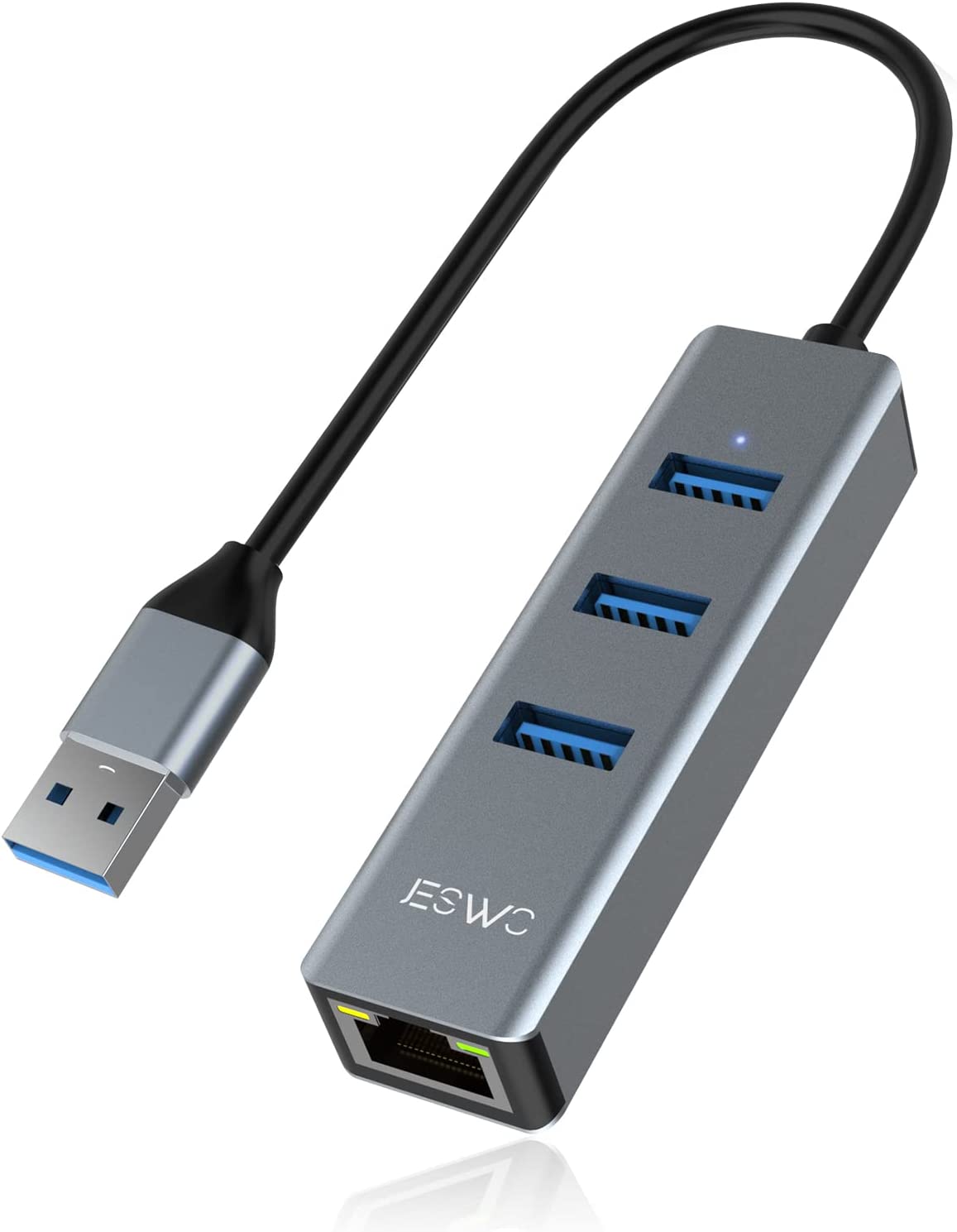 即納 有線LANアダプター USB3.0対応 USBポート 3ポート スペースグレー 有線 Switch対応 LAN 変換 アダプター パソコン/Mac/Windows