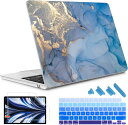 MacBook Air 13.6 インチ 2022 A2681 M2 チップ ケース カバー ブルー マーブル Apple アップル マックブック ハードケース...