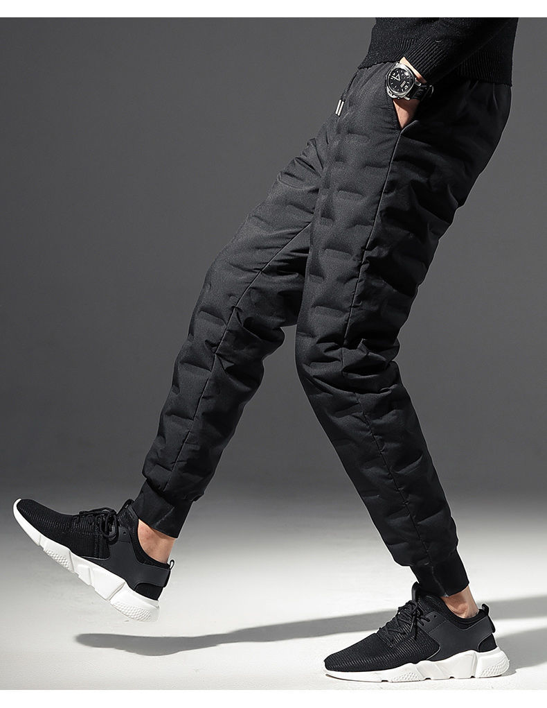 ダウンパンツ 防風 防寒 保温 中綿 超軽量 冬用 スウェット ブラック メンズ レディース アウトドア バイク サイクリング 登山