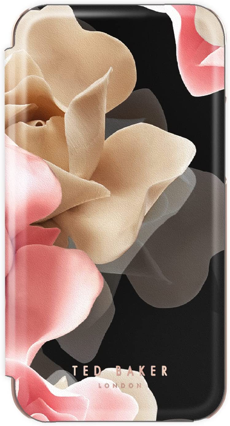 TED BAKER テッドベーカー iPhone 14/14Pro/14Plus/14ProMax ミラー付 手帳型 フリップ ケース カバー シンセティックレザー Porcelain Rose 日本未発売