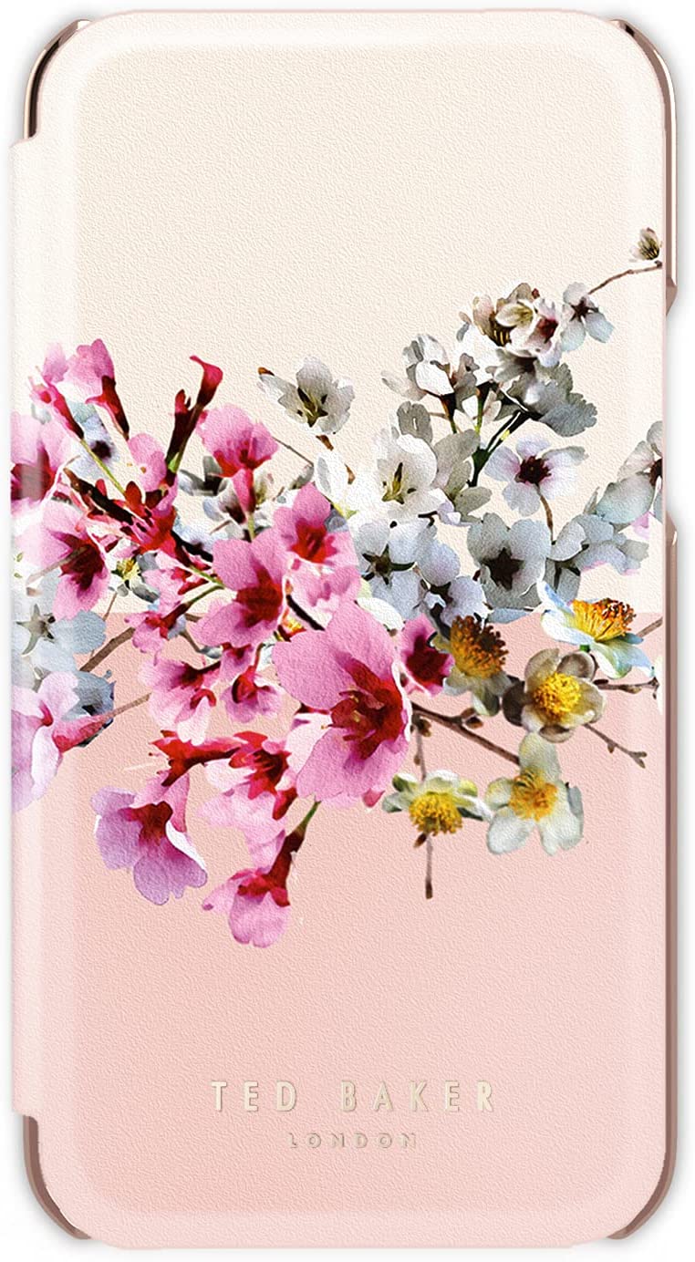 TED BAKER テッドベーカー iPhone 14/14Pro/14Plus/14ProMax ミラー付 手帳型 フリップ ケース カバー シンセティックレザー Jasmine 日本未発売