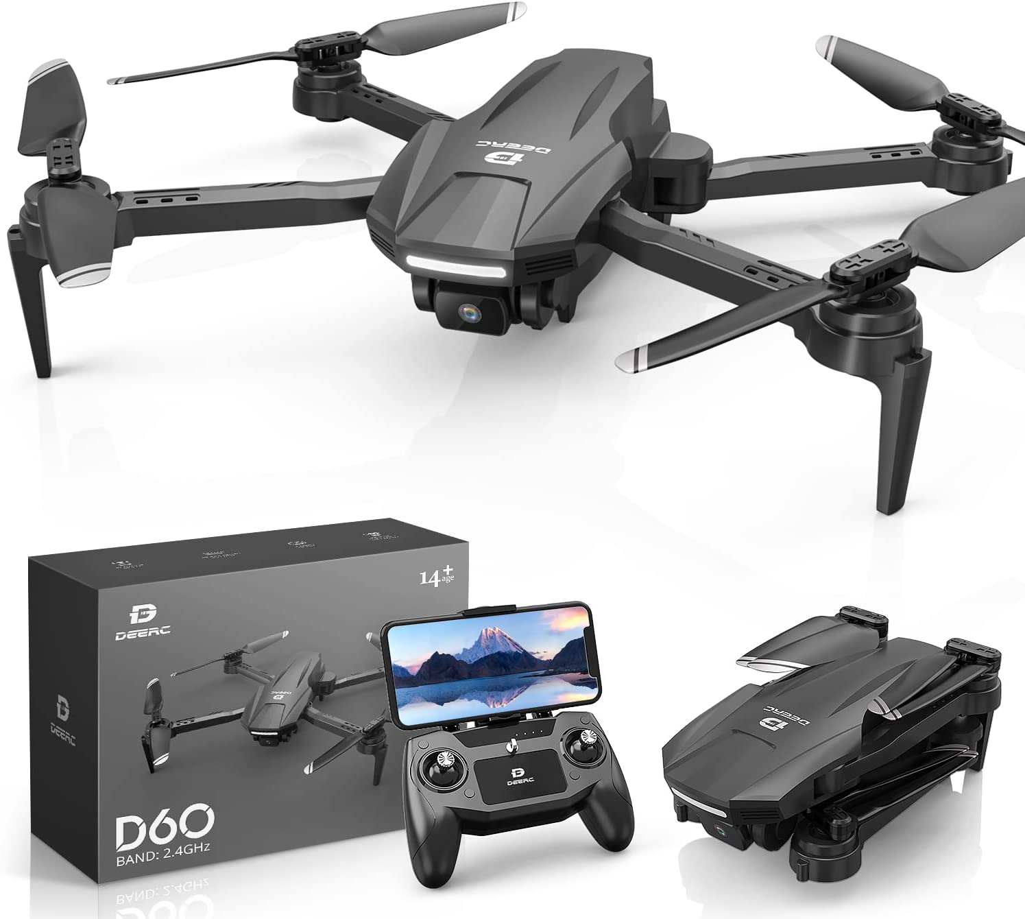 即納 ドローン マルチコプター 屋外 カメラ付き 小型 1080P HD 90°調整可能 自動ホバリング ブラック 子供 初心者 入門機 おすすめ 国内認証済み