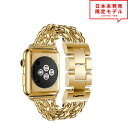 Apple Watch アップルウォッチ 7/6/5/4/3/2/1/SE 38/40/41mm 42/44/45mm 対応 チェーン ベルト ブレスレット ゴ...