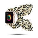 即納 Apple Watch アップルウォッチ シュシュ レオパード レディース リボン ブレスレット 9/8/7/6/5/4/3/2/1/SE/Ultra2/...