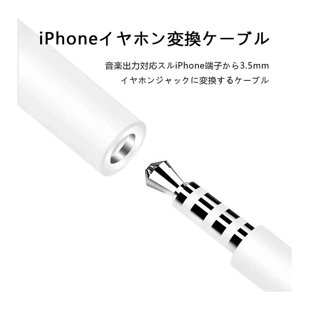 即納 iPhone イヤホン 変換 3.5mm ヘッドフォンジャック アダプタ 変換ケーブル アダプタ iPhone 12/iPhone 11/iPhone11 Pro Max/XS Max/XS/XR IOS12/13/14対応