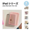 iPad mini Pro Air アイパッド ミニ 背面ケース シリコン かわいい クリア 半透明 ケース 全5色 2022 2023 2024 第7世代 第...