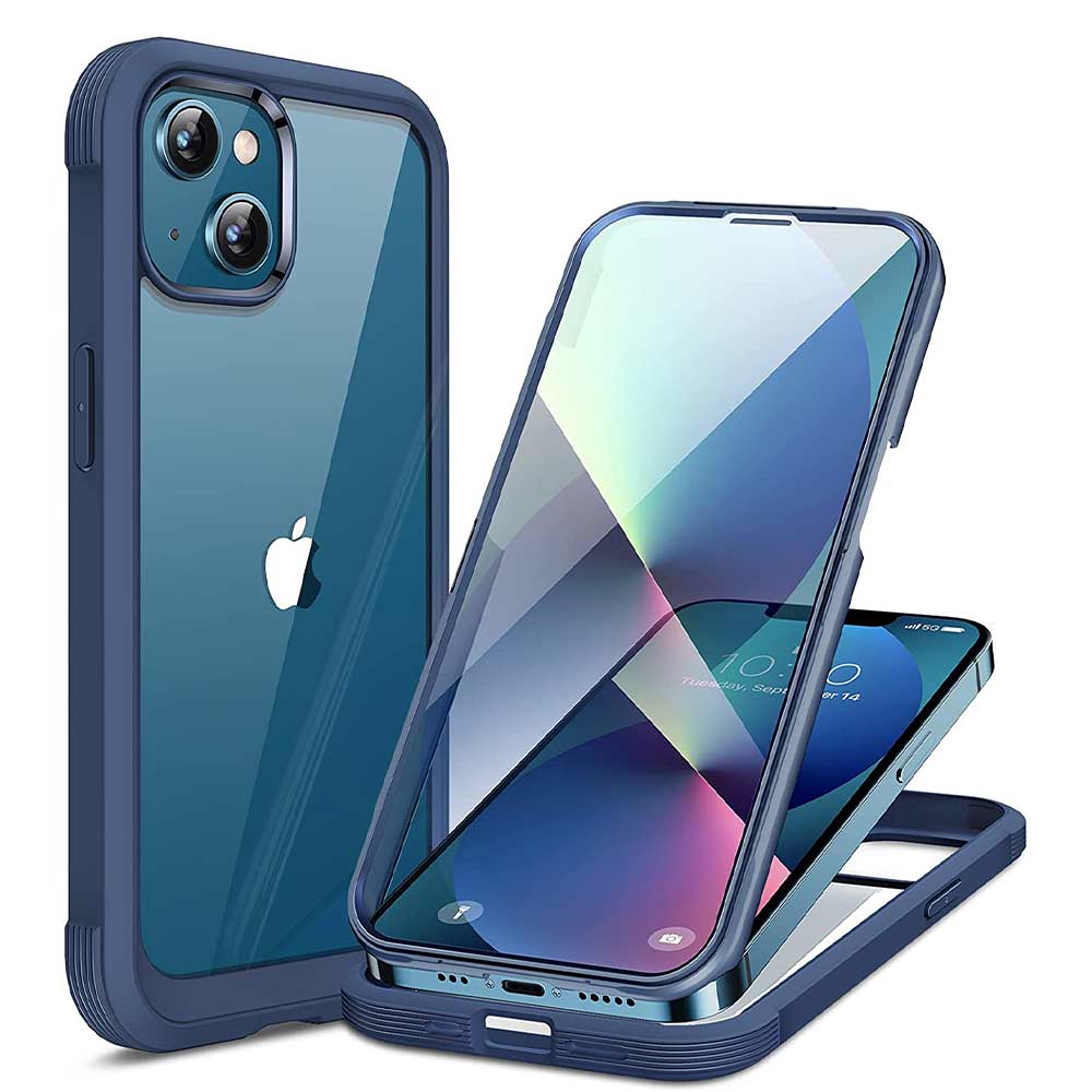樂天商城 - iPhone 13/13Pro/13ProMax/13mini ケース カバー 耐衝撃 薄型 保護 傷防止 ダークブルー ポイント消化