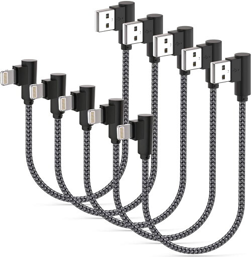 ライトニングケーブル 充電ケーブル 1-Ft/30cm 5本セット ブラック/グレー 急速充電 データ転送 iPhone/iPad/iPod 対応 Lightning ケーブル ライトニングケーブル 充電ケーブル 1-Ft/30cm 5本セット ブラック/グレー 急速充電 データ転送 iPhone/iPad/iPod 対応 Lightning ケーブル