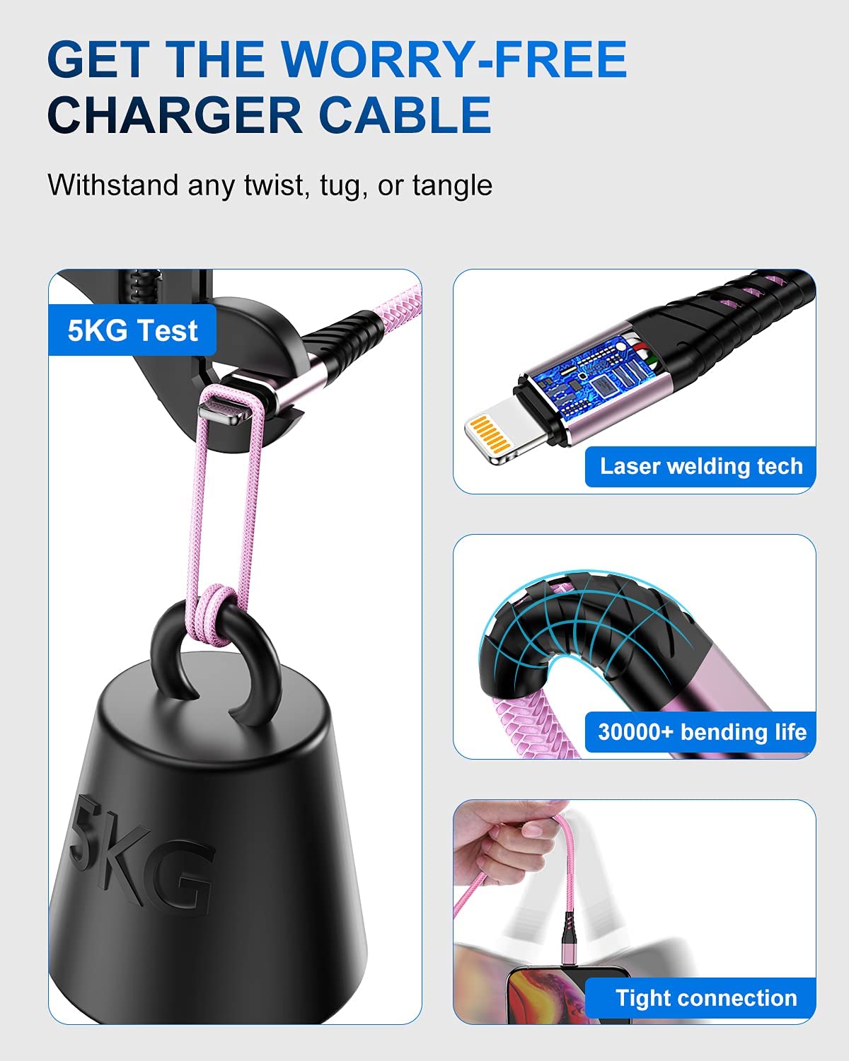 多摩電子工業 USB-A to Lightningケーブル ソフトタフ 2.0m TH245LT20K