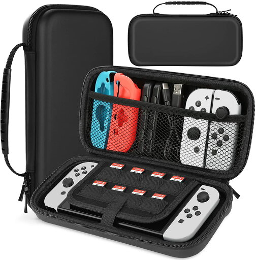即納 任天堂 Nintendo Switch 有機ELモデル 対応 ケース カバー ブラック 衝撃吸収 保護カバー あつ森 ゲームカード8枚 持ち運び便利 大容量 収納バッグ 即納 任天堂 Nintendo Switch 有機ELモデル 対応 ケース カバー ブラック 衝撃吸収 保護カバー あつ森 ゲームカード8枚 持ち運び便利 大容量 収納バッグ
