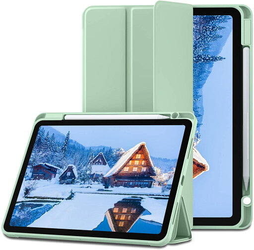 即納 iPad Air 第5世代 2022/第4世代 2020 case ケース カバー スタンド機能 手帳型 グリーン TPU オートスリープ/ウェイク ペンシル収納 衝撃吸収 即納 iPad Air 第5世代 2022/第4世代 2020 case ケース カバー スタンド機能 手帳型 グリーン TPU オートスリープ/ウェイク ペンシル収納 衝撃吸収