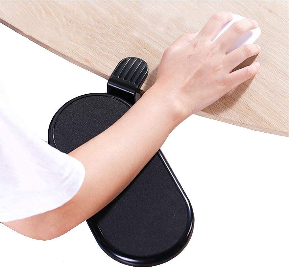 即納 リストレスト アームレスト 手首パッド 疲労低減 腱鞘炎対策 ブラック 硬質プラスチック製 人間工学 サポーター テレワーク パソコン 疲労低減 肘掛け