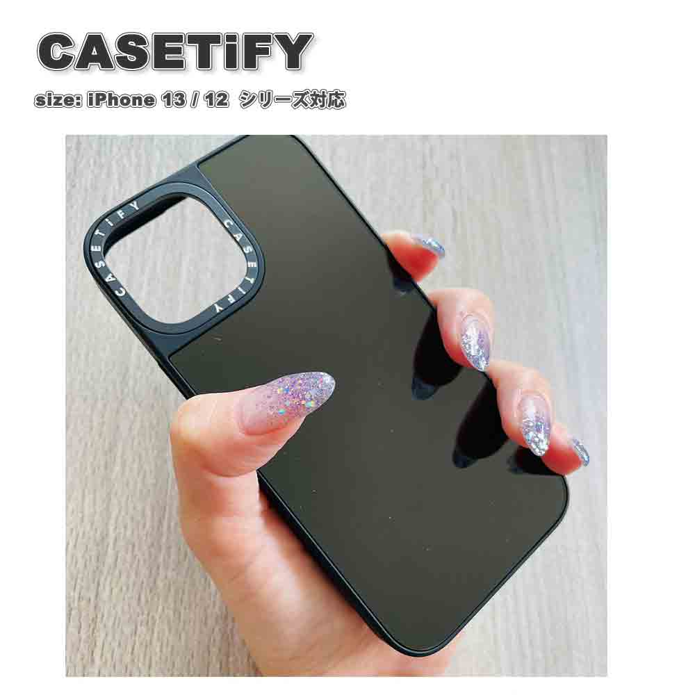 CASETiFY ケースティファイ MagSafe 対応 iPhone 13/13Pro/13ProMax/13mini/12/12Pro/12ProMax/12mini ケース カバー ミラー ブラック 日本未発売