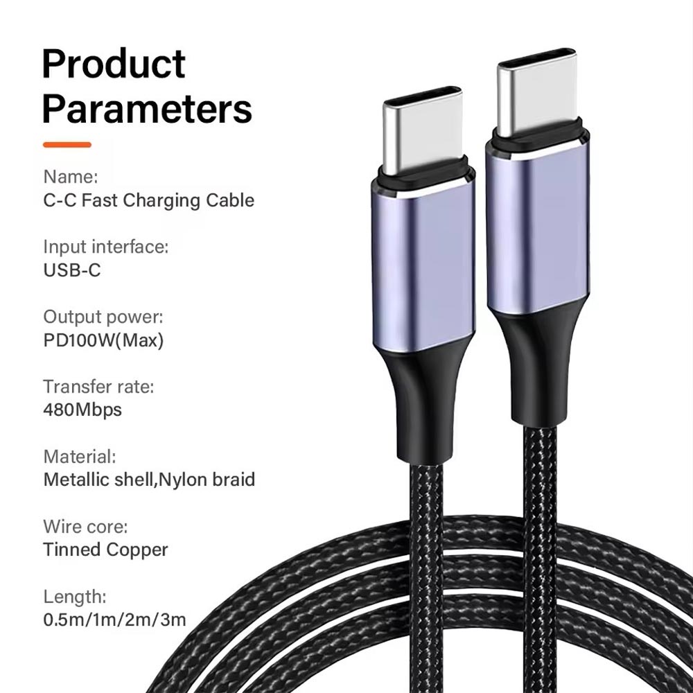 充電ケーブル タイプC USB-C & USB-C ケーブル シルバー 急速充電 データ転送 iPhone16 / iPhone15 / MacBook / iPad /Google Pixel / Galaxy 対応