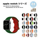 アップルウォッチ バンド シリコン 2トーン 全24色 Apple Watch 38/40/41/42(series 10)mm 42(Series 3/2/1...