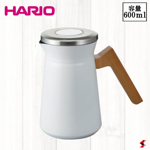 HARIO ハリオ SimplyHARIO ステンレスサーモポット ホワイト 600ml 保温 お茶 ティー ポット コーヒー 珈琲 coffee 趣味 カフェ カフェ巡り 自宅カフェ キッチン用品 おしゃれ オシャレ ギフト プレゼント 北欧 【S-STP-60-W】