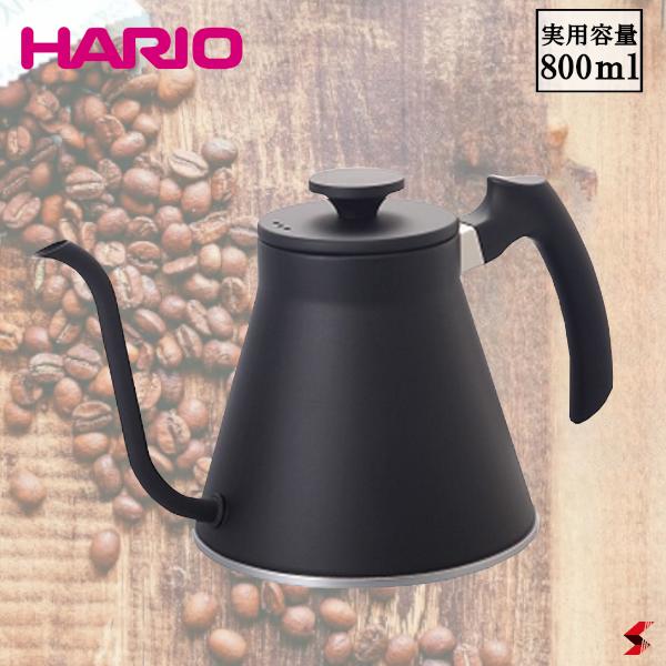 HARIO ハリオ V60ドリップケトル・フィット マットブラック 800mL 0.8L 0.8リットル ドリップケトル ケトル 直火 IH対応 湯 お湯 熱湯 食洗機対応 コーヒー 珈琲 coffee 趣味 カフェ カフェ巡り 自宅カフェ キッチン用品 おしゃれ オシャレ 日本製 【VKF-120-MB】